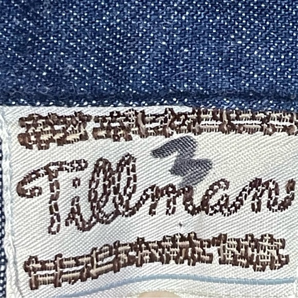 Tillman Western Vintage Shirt Women Large Black Denim Velvet Button Long Sleeve - Picture 4 of 6